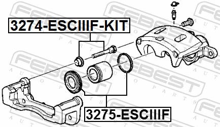 3275ESCIIIF Febest Ремкомплект гальмівної системи