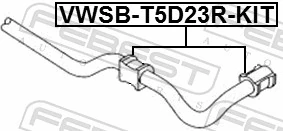 VWSBT5D23RKIT Febest Опора стабілізатора