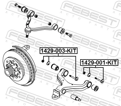1429003KIT Febest Болт переднього важеля, нижнього