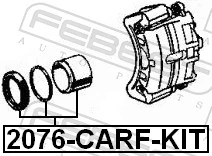 2076CARFKIT Febest Поршень гальмівного супорта переднього