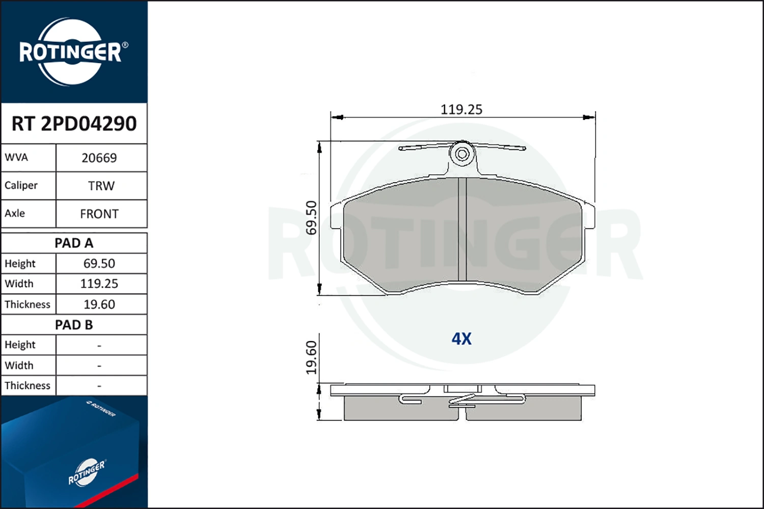Купити J9C33342 Jaguar Колодки гальмівні передні, дискові