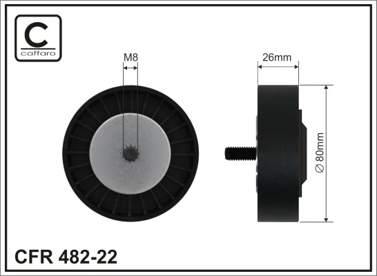 Ролик приводного ременя, паразитний CFR48222 Caffaro
