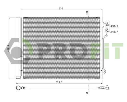 Конденсатор кондиціонера Koyorad CD420873 ціна, від 104.80 USD