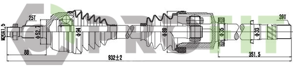 Привід правий Polcar T49228