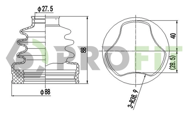 Купити Пильник ШРУСа внутрішній Ford Focus II DA, HCP, DP