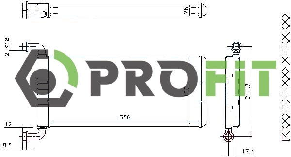 Радіатор пічки (обігрівача) Volkswagen Crafter 30-35 автобус (2E, 2EE, 2EK) (2006 - 2016) ціна, від 55.84 USD