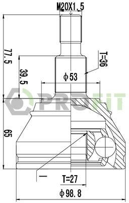 ШРУС зовнішній передній 50148 Vika