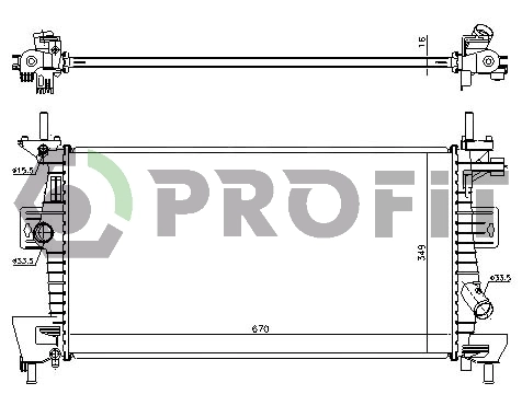 Радіатор основний TYC 613FDA163 ціна, від 68.20 USD