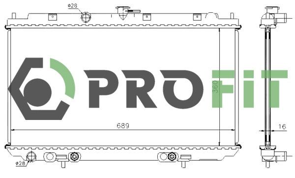 Радіатор охолодження двигуна на Nissan Almera II N16