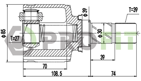 Купити 95514705 Opel Граната внутрішня, передня, ліва