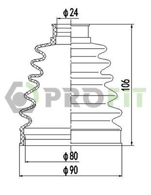 Пильник ШРКШ зовнішній Formpart/Otoform 22407278K