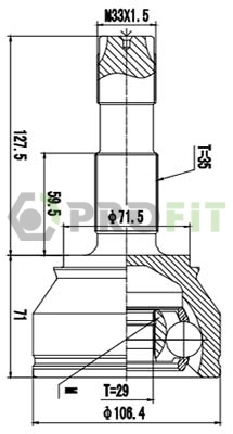Купити 251726MG Maxgear Шарнір приводу зовнішній