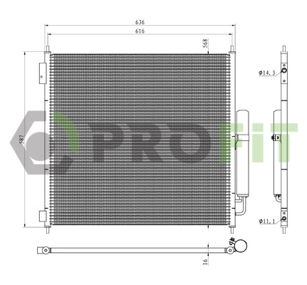 Радіатор кондиціонера CF20559 Delphi