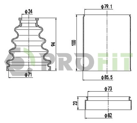 Пильник ШРУСа внутрішній, правий Formpart/Otoform 20407228K ціна, від 14.84 USD