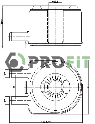 Радіатор масляний (холодильник), під фільтром GP GP1103H4 ціна, від 22.57 USD