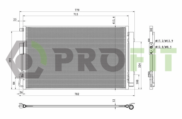 Радіатор охолодження кондиціонера Polcar 40X1K8C1