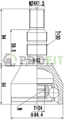 Купити 93190460 Peugeot/Citroen Шарнір приводу зовнішній