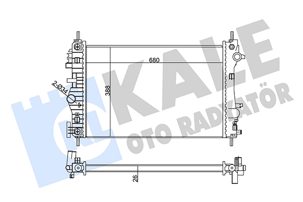 Радіатор основний Polcar 5520085 ціна, від 75.35 USD