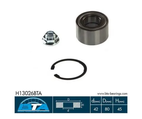 H13026BTA BTA Підшипник маточини передньої
