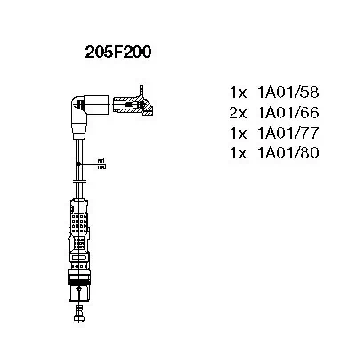 Дріт високовольтний NGK RCVW234