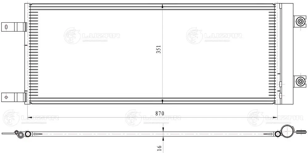 Радіатор кондиціонера 815125 VALEO