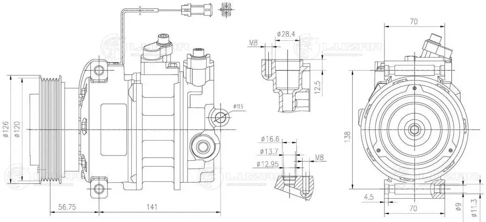 Компресор системи кондиціювання KSP KSP00866 ціна, від 149.52 USD