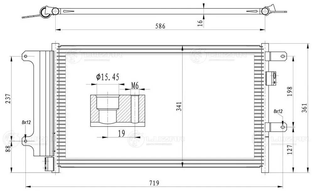 Купити DCN12003 Polcar Радіатор системи охолодження кондиціонера