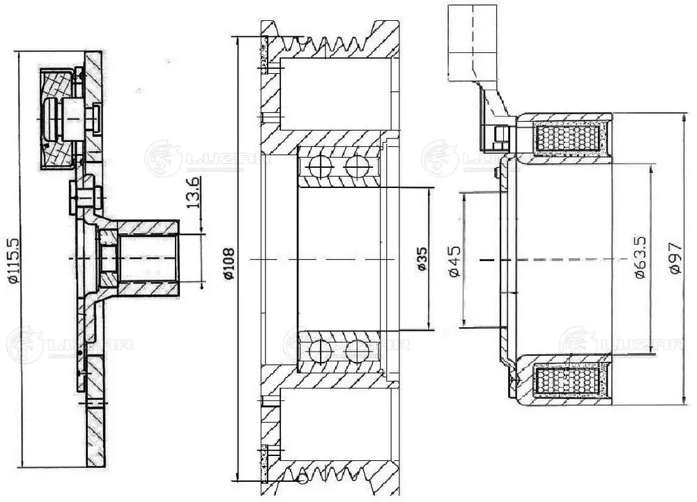 Купити 31404441 Volvo Шків компресора кондиціонера