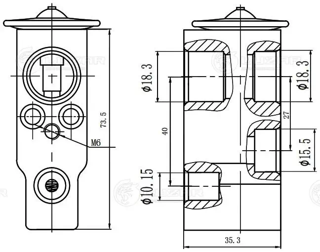 Купити 3829KZ1 Polcar Клапан TRV, кондиціонера