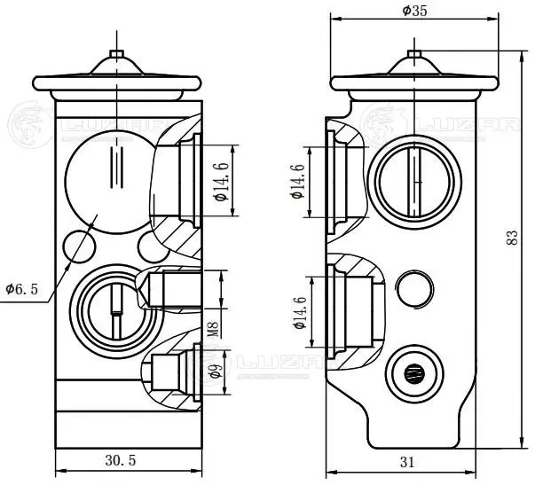 Клапан TRV, кондиціонера Polcar 4051KZ1 ціна, від 12.85 USD