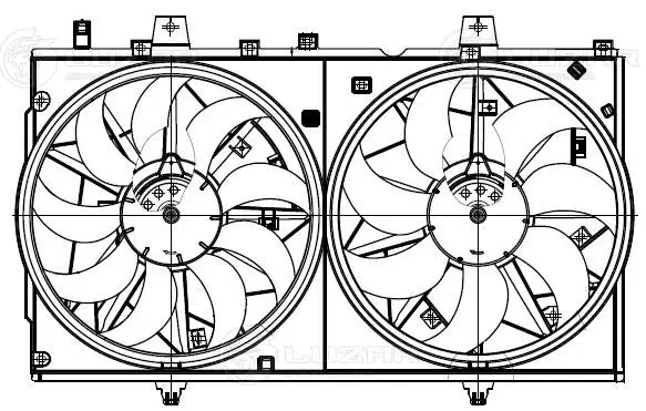 PLR51B4184 Plrsolutions Дифузор радіатора охолодження, в зборі з мотором і крильчаткою