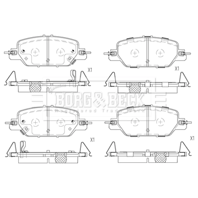 Задні гальмівні колодки PN8817 Nibk