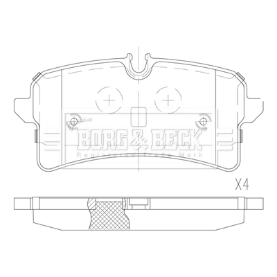 Задні дискові колодки Audi A7 Sportback