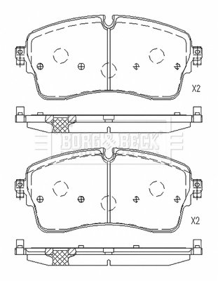 Тормозні колодки Land Rover LR134638
