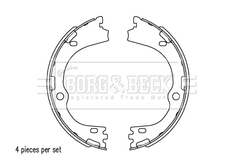 BBS6531 Borg&beck Гальмівні колодки ручника