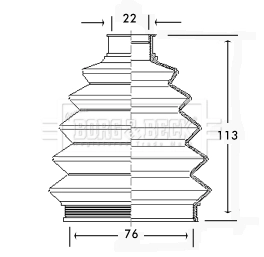 Пильник ШРУСа зовнішній 90444342 General Motors