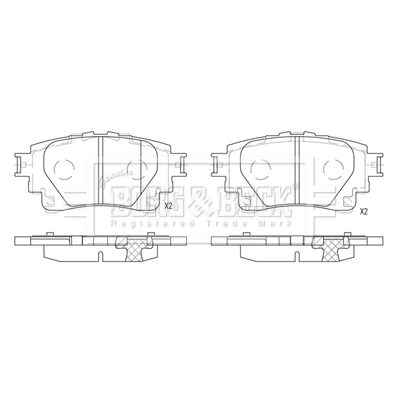 Задні гальмівні колодки GK1529 CTR