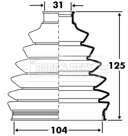 Купити 29498019K Formpart/Otoform Пильник шарніра приводу