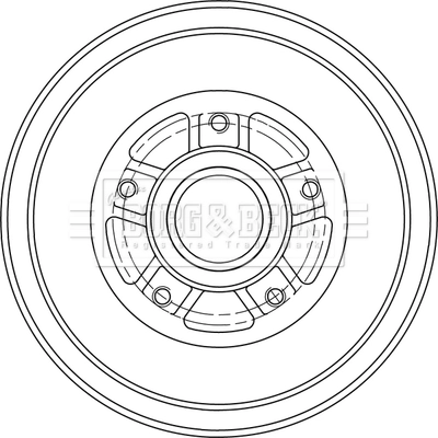 BBR7289 Borg&beck Барабан гальмівний задній