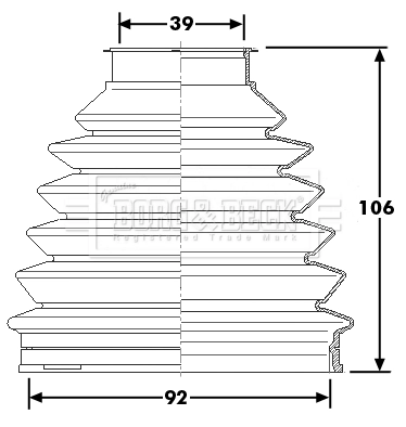 0025649 GKN-Spidan Пильник ШРУСа зовнішній, передній піввісі
