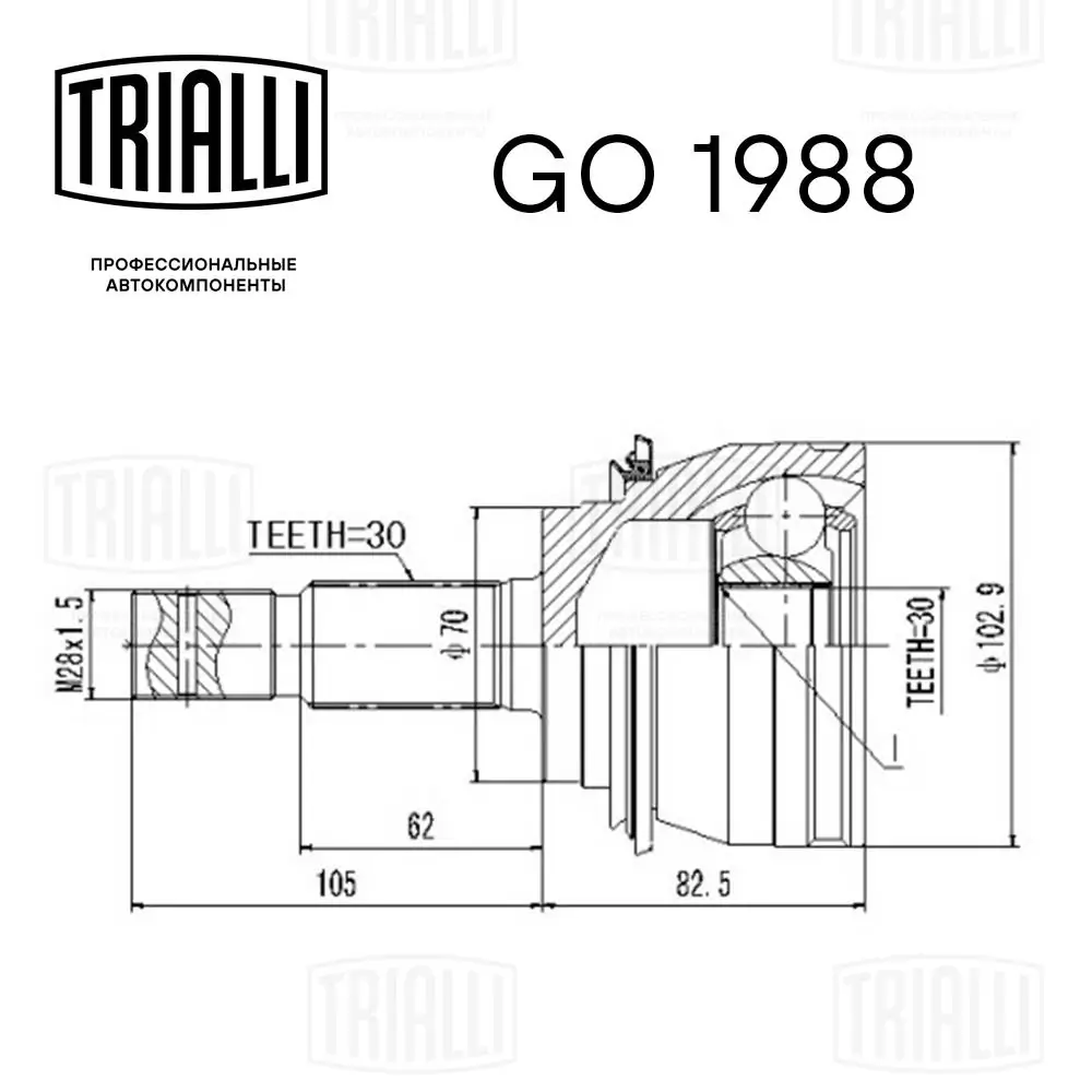 Граната колісна Trialli GO1988 ціна, від 32.90 USD