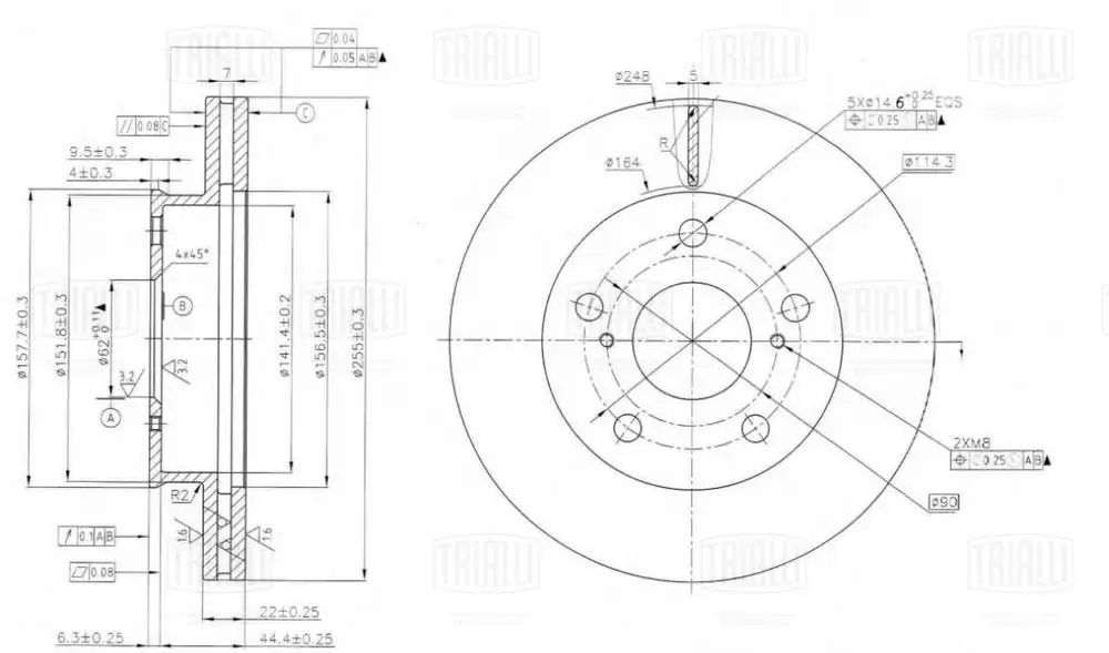 Диск переднього гальма Mercedes A221421201207 ціна, від 34.95 USD