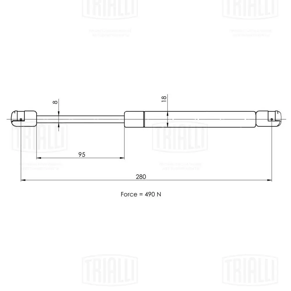 Амортизатор багажника GS601053460 Timmen