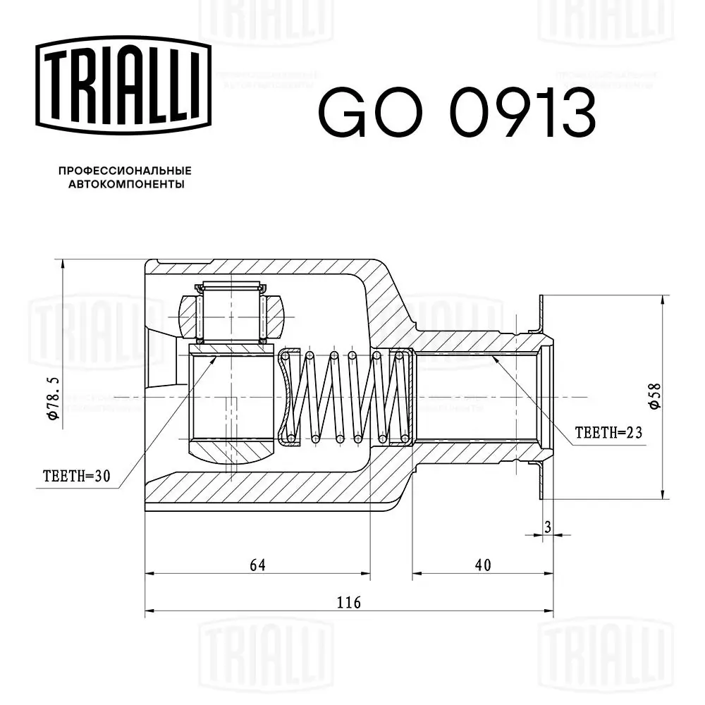 GO0913 Trialli ШРКШ внутрішній, передній, правий