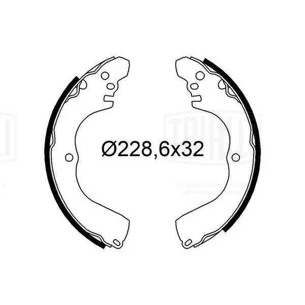 Колодки гальмові задні, барабанні Chrysler MR449682 ціна, від 26.41 USD