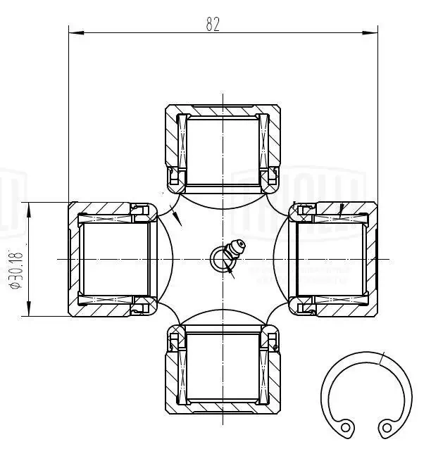 Хрестовина карданного валу Iveco 42546332 ціна, від 11.91 USD