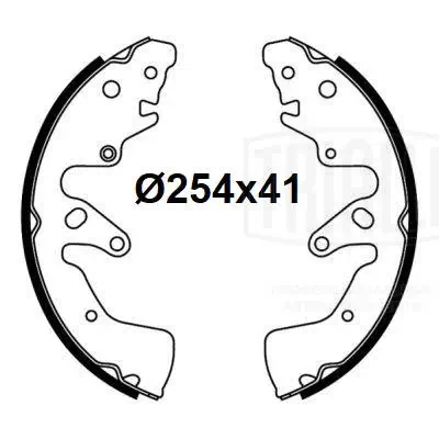Колодки гальмові задні, барабанні Trialli GF4741 ціна, від 19.96 USD