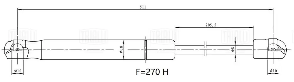 Купити 7415AB Polcar Амортизатор двері багажника