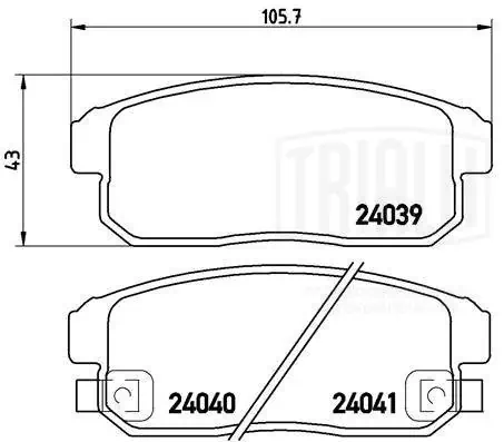 AY060NS028 Nissan/Infiniti Колодки гальмівні задні, дискові