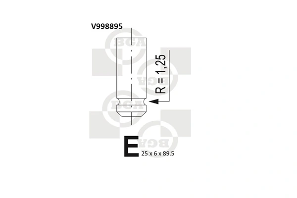 Купити A1600500027 Mercedes Клапан випускний
